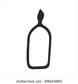 Candle sign. Flat style. Icon. Vector. For cards and gift boxes, textiles, websites, festive paper and for a huge things.