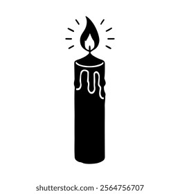 Candle silhouette icon vector design.
