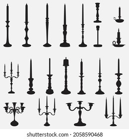 candle Silhouette vector design template