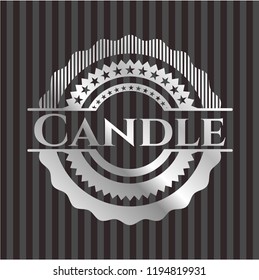Candle silver shiny emblem