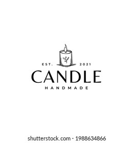 Candle Simple Drawing Logo