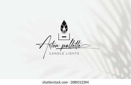 Candle Simple Drawing Logo Illustration Template Vector Icon