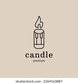 Bildzeichen für die einfache Zeichnung der Candle-Logo-Illustration Vorlage Vektorgrafik-Symbol