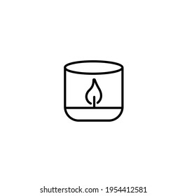 Candle simple thin line icon vector illustration