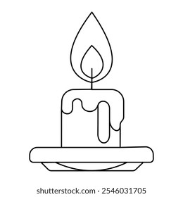candle Single continuous line art