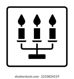 Candle solid Icon. Social media sign icons. Vector illustration isolated for graphic, web design, apps and websites