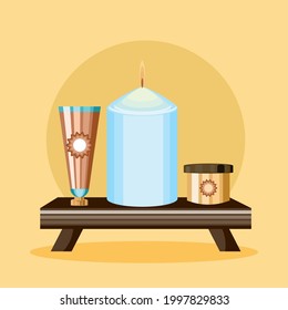 candle spa cream aroma set
