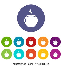 Candle spa icon. Simple illustration of candle spa vector icon for web