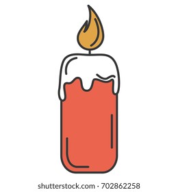 candle spa isolated icon