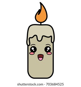 candle spa kawaii character