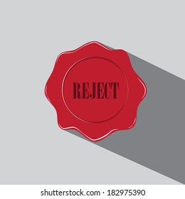 candle stamp reject vector icon