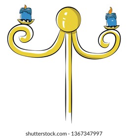 Parada de velas con ilustración vectorial de velas o de color