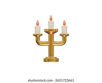 candle stand icon 3d illustration render