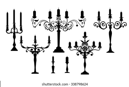 Candle Stand Set - Vector