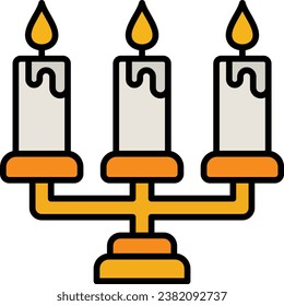 Icono vectorial de base de velas. Se puede usar para imprimir, móviles y aplicaciones web.
