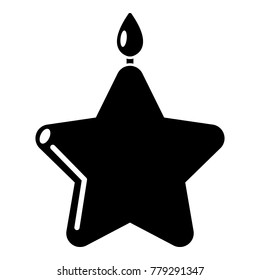 Candle star icon. Simple illustration of candle star vector icon for web