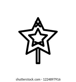 Candle Star Icon Vector