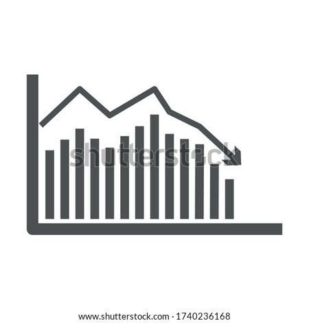 
Candle stick chart graph stock exchange investment trading. Bullish point, downtrend chart. The fall of small business