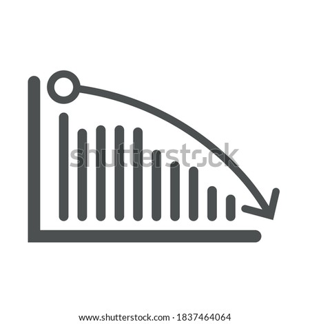 Candle stick chart graph stock exchange investment trading. Bullish point, downtrend chart. The fall of small business