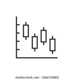 Candle stick chart icon