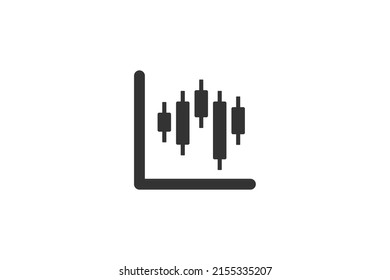 candle stick chart icon vector modern style.