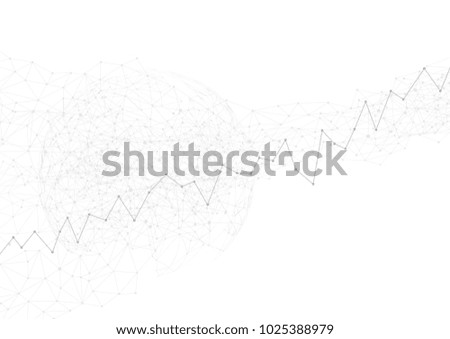 Candle stick graph chart in financial market with world, Forex trading graphic concept, vector