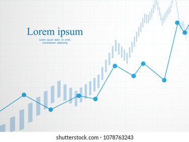 Candle stick graph chart of stock market investment trading.vector illustration