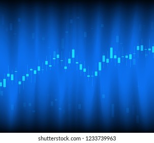 Candle stick graph chart of stock market investment trading. Stock market and exchange. Stock market data. Vector illustration