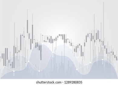 Candle stick graph chart of stock market investment trading, Stock exchange concept design and background. Vector illustrations.