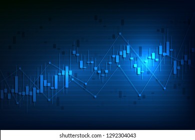 Gráfico gráfico de barras de velas de las operaciones de inversión en el mercado de valores. Datos del mercado de valores. Tendencia del gráfico. Mercado bursátil , bolsa. Ilustración del vector