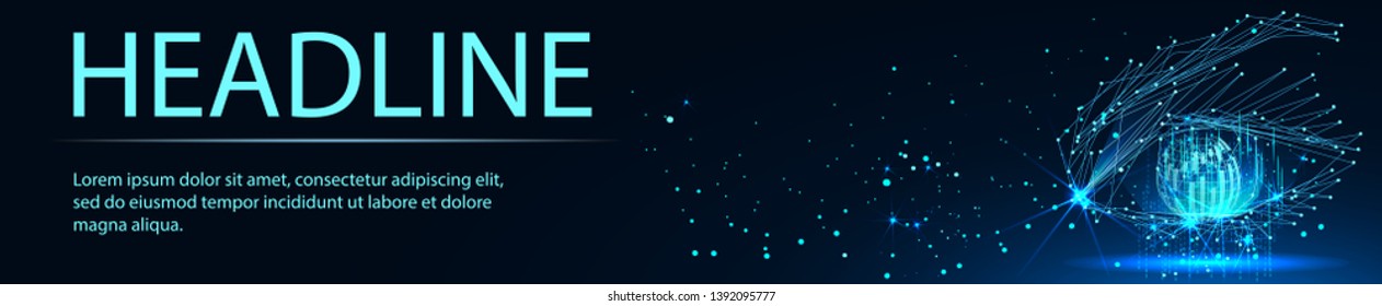 Candle Stick Graph Chart Of Stock Market Investment Trading, Bullish Point, Bearish Point. Trend Of Graph Vector Design. Eye Of The Robot. AI. Headline