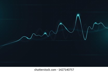 Candle stick graph chart of stock market investment trading, Bullish point, Bearish point. Candlestick stock exchange background vector. abstract financial chart with uptrend line graph and numbers.