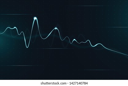 Candle stick graph chart of stock market investment trading, Bullish point, Bearish point. Candlestick stock exchange background vector. abstract financial chart with uptrend line graph and numbers.