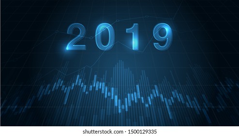 Candle stick graph chart of stock market investment trading, Bullish point, Bearish point. trend of graph vector design.