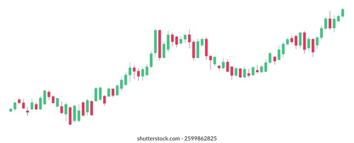 Candle stick graph chart of stock market investment trading, Bullish point, Crypto stock and forex business investment trading analysis. vector design element for cryptocurrency