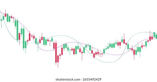 Candle-Stick-Diagramm Diagramm Diagramm Börseninvestition Handel Hintergrund