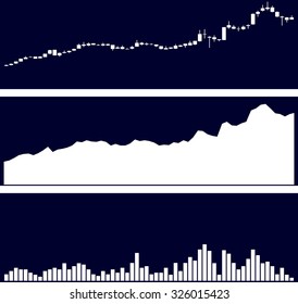 Candle stick graph chart with stock market investment trading