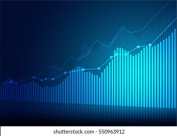 Candle Stick Graph Chart Of Stock Market Investment Trading, Bullish Point, Bearish Point. Trend Of Graph Vector Design.