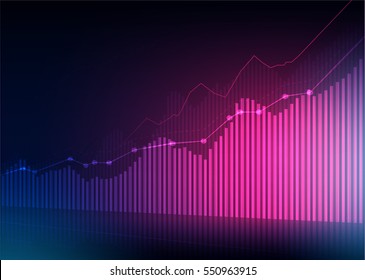 Candle stick graph chart of stock market investment trading, Bullish point, Bearish point. trend of graph vector design.