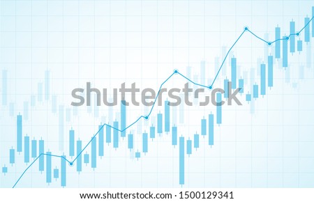 Candle stick graph chart of stock market investment trading, Bullish point, Bearish point. trend of graph vector design.