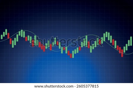 Candle stick graph chart of stock market investment trading, Bullish point, Crypto stock and forex business investment trading analysis. vector design element for cryptocurrency. Buy and sell