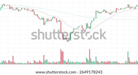 Candle stick graph chart of stock market investment trading, Bullish point, Bar chart Crypto stock and forex business investment trading analysis. vector design element for cryptocurrency