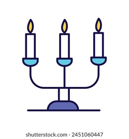 candle stick icon with white background vector stock illustration