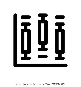 candle stick line icon. Clean and minimalist vector icon for websites, mobile apps, presentations, and logos. Fully scalable and customizable for any project.