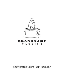 candle stick logo cartoon design icon template black modern isolated simple illustration