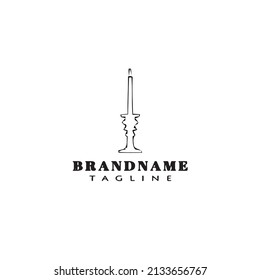 caricatura del logo de la barra de velas plantilla de icono plano ilustración de vector aislado negro moderno