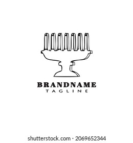 plantilla de icono de diseño de logotipo con barra de herramientas ilustración de vector aislado negro