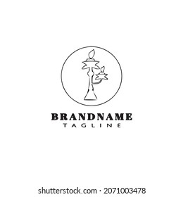 candle stick logo simple design icon template black modern isolated vector illustration
