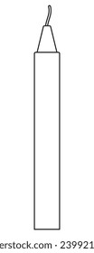 A candle stick in outline and vector format.