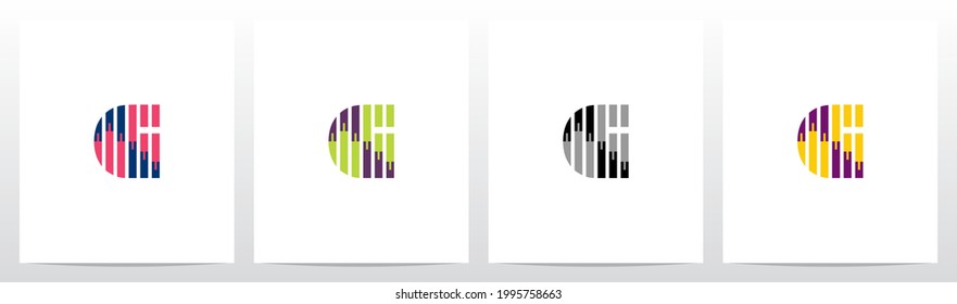 Candle Stick Pattern Forming Letter Logo Design G